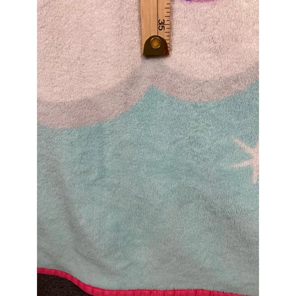 JoJo Siwa Unicorn Rainbow Plush Fleece Throw Blanket Blue Pink 35x46 Kids 2021